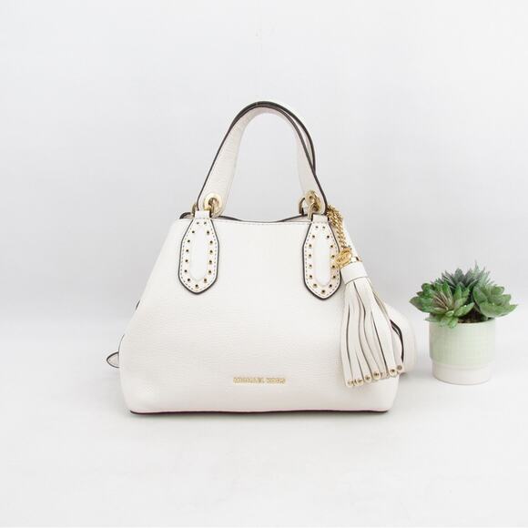 MICHAEL KORS Brooklyn Small Pebbled Leather Satchel - Picture 1 of 14